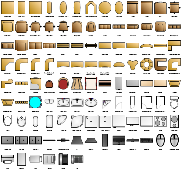 Floor Plan Shapes Preview Large