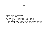 Arrow 2 horz text WB