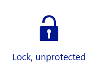 lock unlocked accessible (opaque)