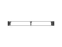 Half Width 1U Rack Kit Front