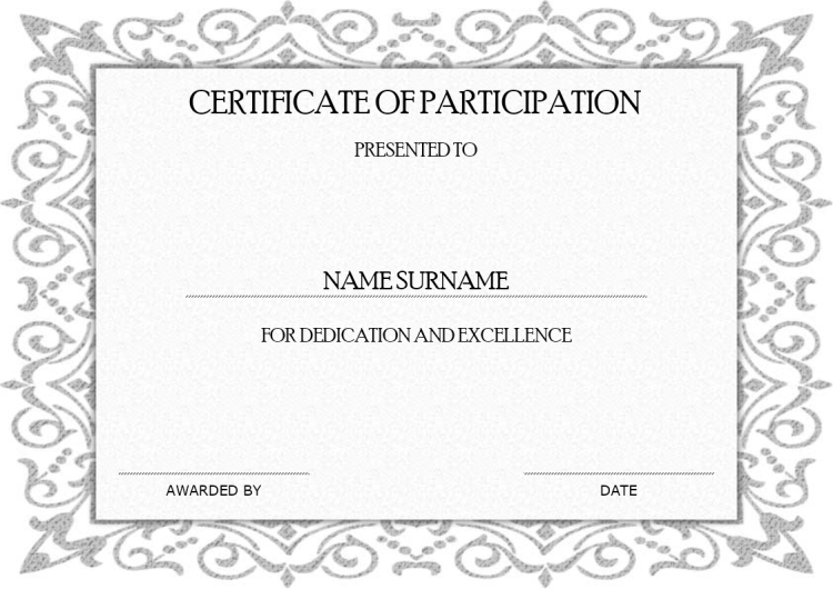 Certificate of Participation | MyDraw