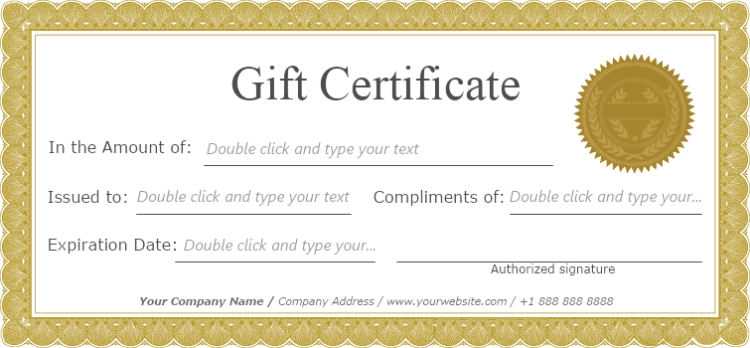 gift certificate design inspiration