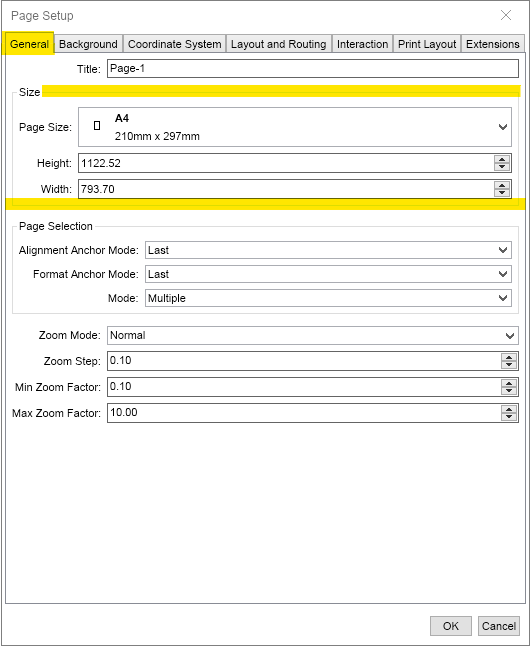 Title page setup